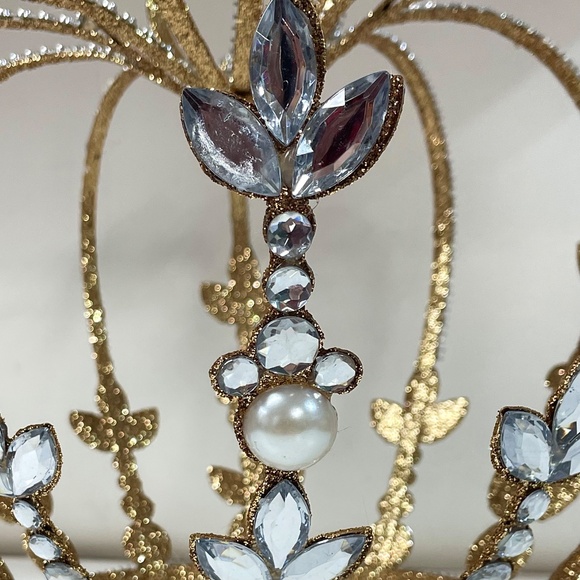 Cracker Barrel Large Jeweled Crown Christmas Tree Topper - Picture 6 of 11